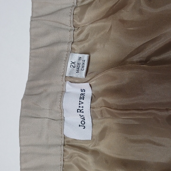 Joan rivers plus size 2X beige lined skirt - Picture 4 of 8